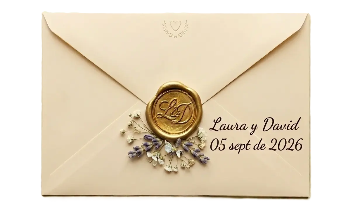 Carta de invitación a la boda